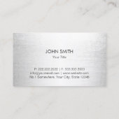 Arts Modern Silver Visitekaartje (Achterkant)