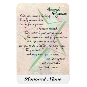 Arts (of dokter) dank je magnetron voor waardering magneet