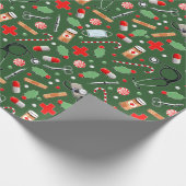 Arts of verpleegkundige kerstfeestcadeaus cadeaupapier (Hoek)