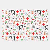 Arts of verpleegkundige kerstfeestcadeaus inpakpapier vel (Voorkant 3)