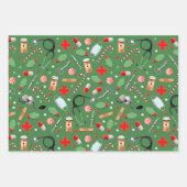 Arts of verpleegkundige kerstfeestcadeaus inpakpapier vel (Voorkant 2)