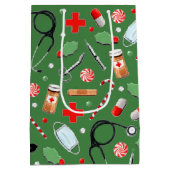 Arts of verpleegkundige kerstfeestdag medium cadeauzakje (Achterkant)