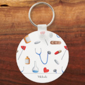 Arts- of verpleegkundige medische apparatuur op ma sleutelhanger (Voorkant)