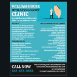 Arts, otolaryngoloog Otolaryngologie Klinisch Flyer<br><div class="desc">Arts,  otolaryngoloog Otolaryngologie Klinische Adverteren Flyers door de Visitekaartje.</div>