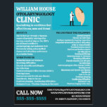Arts, otolaryngoloog Otolaryngologie Klinisch Flyer<br><div class="desc">Arts,  otolaryngoloog Otolaryngologie Klinische Adverteren Flyers door de Visitekaartje.</div>