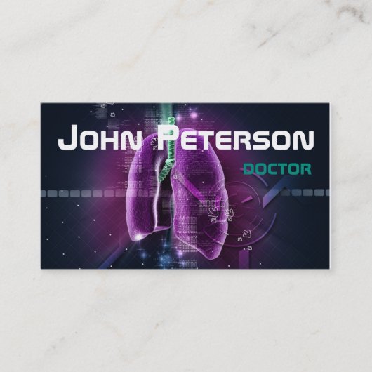 Arts Therapist Pulmonoloog Physican Red Card Visitekaartje (Voorkant)