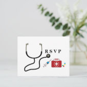 Arts, verpleegkunde, medisch advies uitnodiging briefkaart (Staand voorkant)