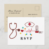 Arts, verpleegkunde, medisch advies uitnodiging briefkaart (Voorkant / Achterkant)