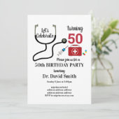 Arts, verpleegkunde, medische verjaardag kaart (Staand voorkant)