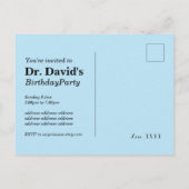 Arts, verpleegkunde, medische verjaardag uitnodiging briefkaart (Achterkant)