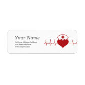 arts, verpleegkundige, medisch etiket (Voorkant)