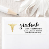 Arts | Verpleging | Afstuderen gouden symbool Etiket (Insitu)