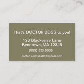 Arts Visitekaartje (Achterkant)