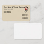 Arts voor everneus en troep visitekaartje (Voorkant / Achterkant)