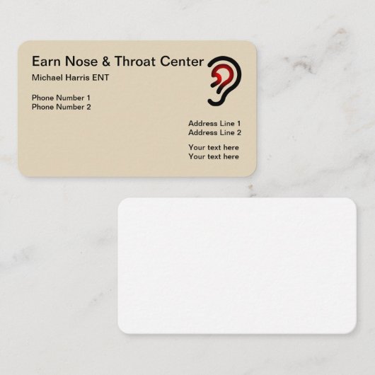 Arts voor everneus en troep visitekaartje (Voorkant / Achterkant)