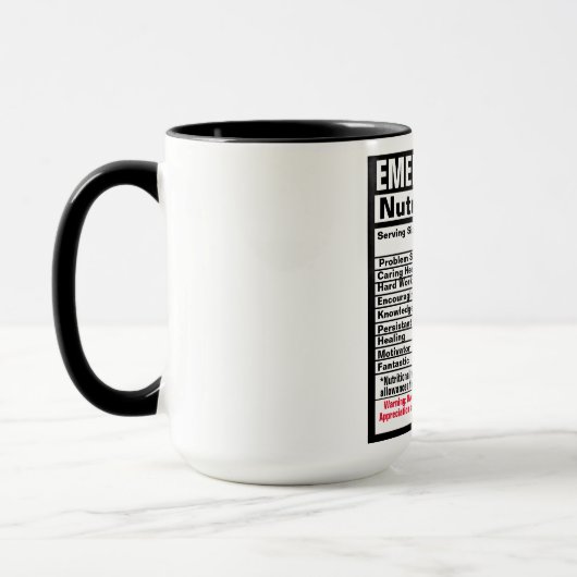 Arts voor noodgevallen Funny Nutrional Facts Mok (Links)