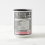 Arts voor noodgevallen Funny Nutrional Facts Mok<br><div class="desc">Pas deze grappige voedingsfeiten aan om een geschenk te maken dat ze koesteren. Ideaal voor elke beroepsactiviteit of specialiteit.RXMoegs - precies wat de dokter heeft besteld. Koop er vandaag een, voel je morgen geweldig. zazzle.com/RXMugs Design van Amelia Carrie</div>