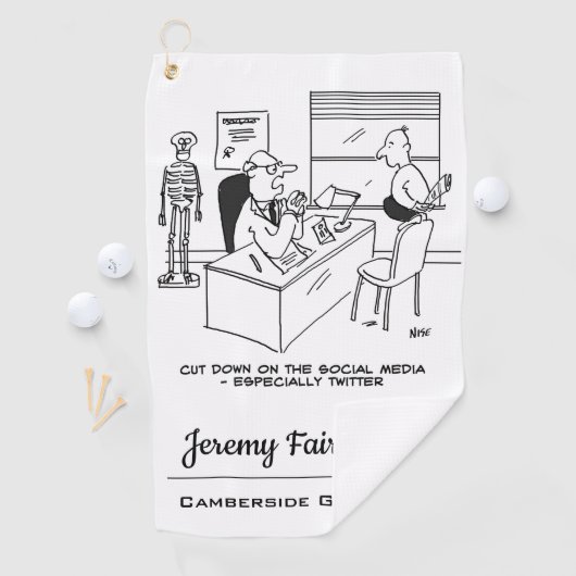 Arts zegt patiënt Verwijderd houden van sociale me Golfhanddoek (Insitu)