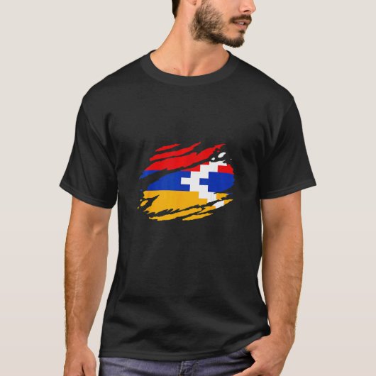 Artsakh Flag Proud Artsakh Support Artsakh Strong  T-shirt (Voorkant)