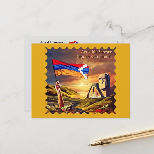 Artsakh Forever Holiday Briefkaart (Voorkant / Achterkant in situ)