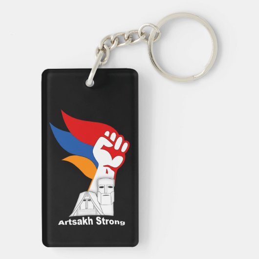 Artsakh Sterke acrylische Sleutelhanger (achterkant)