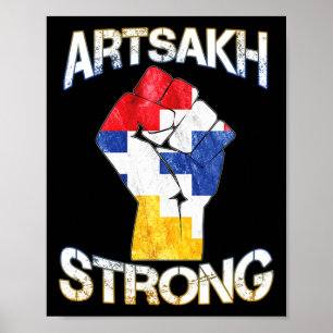 Artsakh Sterke verdediging Artsakh Armenia Vlag Pr Poster