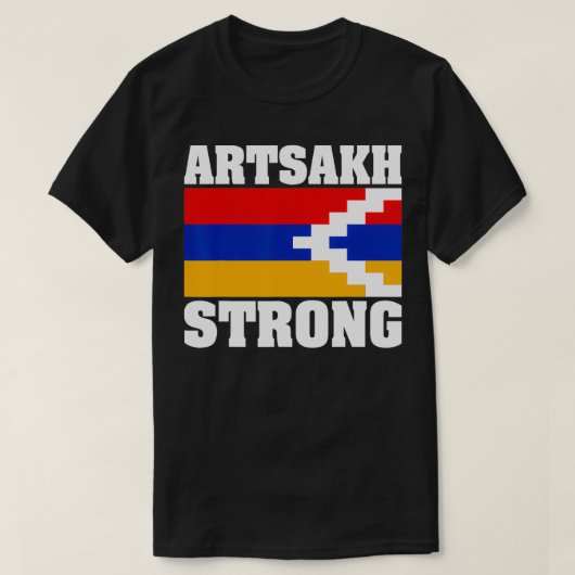 Artsakh Strong Armenia vlag Colors T-shirt (Design voorkant)