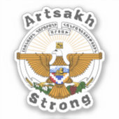 Artsakh Strong Classic Round Sticker (Voorkant)