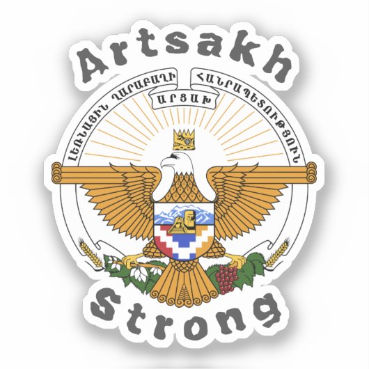 Artsakh Strong Classic Round Sticker (Voorkant)