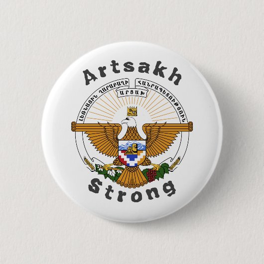 Artsakh Strong Ronde Button 5,7 Cm (Voorkant)