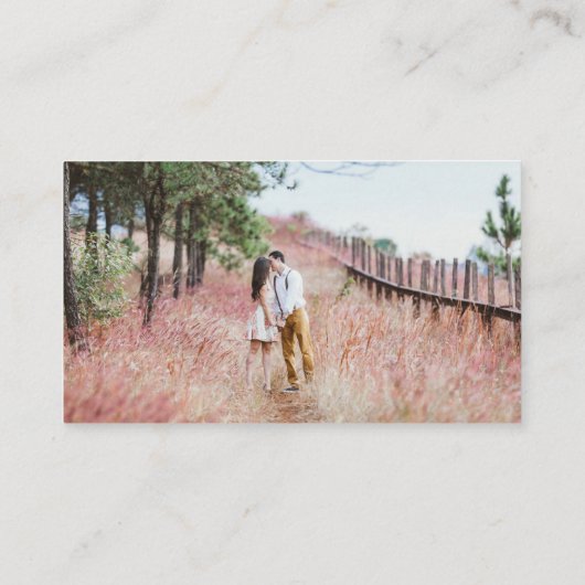 ArtsApp Blauwe QR-code RSVP Nepgoud Calligrafie Informatiekaartje (Achterkant)