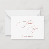 ArtsApp Boho Terracotta Luxe kalligrafie Dank u Notitiekaartje (Voorkant)