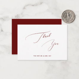 ArtsApp Bourgondië Luxe Calligrafie Bedankt Notitiekaartje