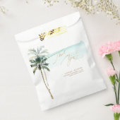 ArtsApp Chic Tropical Paradise Wedding Bedankzakje (Gezegeld)
