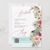 ArtsApp Chic Tropical Paradise Wedding Kaart (Achterkant)