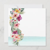 ArtsApp Chic Tropical Paradise Wedding Save The Date (Achterkant)