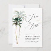 ArtsApp Chic Tropical Paradise Wedding Save The Date (Voorkant)