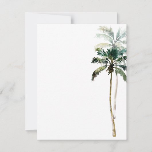 ArtsApp Chic Tropical Paradise Wedding Save The Date (Achterkant)