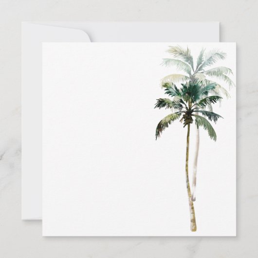 ArtsApp Chic Tropisch Paradijs Bruiloft Save The Date (Achterkant)