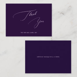 ArtsApp Eggplant Drk Paarse kalligrafie Hartelijk Notitiekaartje