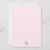 ArtsApp Elegant Calligraphy Bleek Roze Baby Kaart (Achterkant)