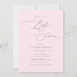 ArtsApp Elegant Calligraphy Bleek Roze Baby Kaart