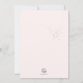 ArtsApp Elegant Calligraphy Bleek Roze Baby Kaart (Achterkant)