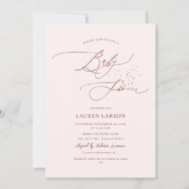 ArtsApp Elegant Calligraphy Bleek Roze Baby Kaart