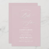 ArtsApp Elegant Calligraphy Dusty Pink Baby Kaart (Voorkant / Achterkant)
