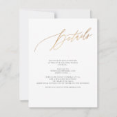 ArtsApp Elegant — Details Faux Gold Luxe Calligraf RSVP Kaartje (Voorkant)
