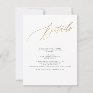 ArtsApp Elegant — Details Faux Gold Luxe Calligraf RSVP Kaartje