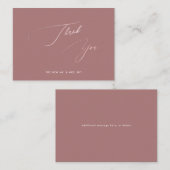 ArtsApp Elegant Dusty Roos Calligrafie Hartelijk d Notitiekaartje (Voorkant / Achterkant)