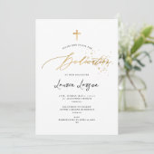 ArtsApp Elegant Faux Gold Calligraphy Dedication Kaart (Staand voorkant)
