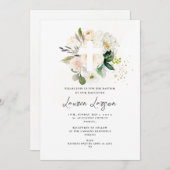 ArtsApp Elegant H2 Alabaster Rozen Doop Kaart (Voorkant / Achterkant)